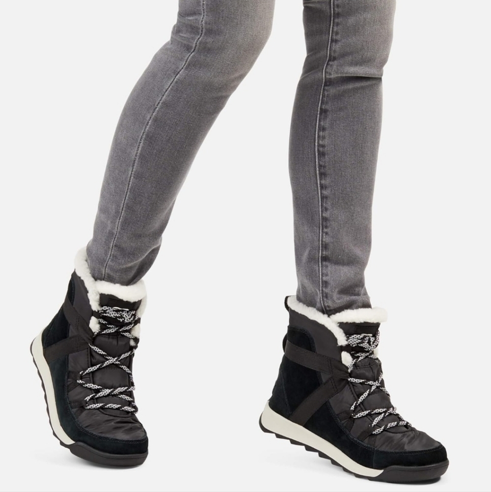 Sorel Whitney II Short Lace Faux Fur Lined Snow Boot Women's Size 5